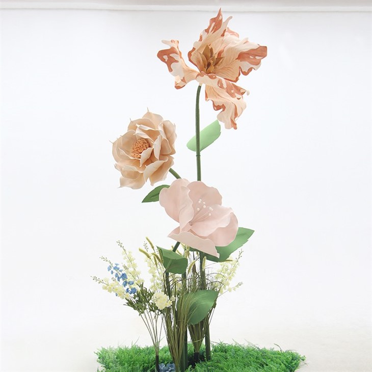 Combinação de flores de papel de espuma gigante