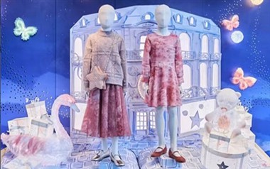 Vitrine de Natal em papel - Janela de Natal infantil Dior 2024